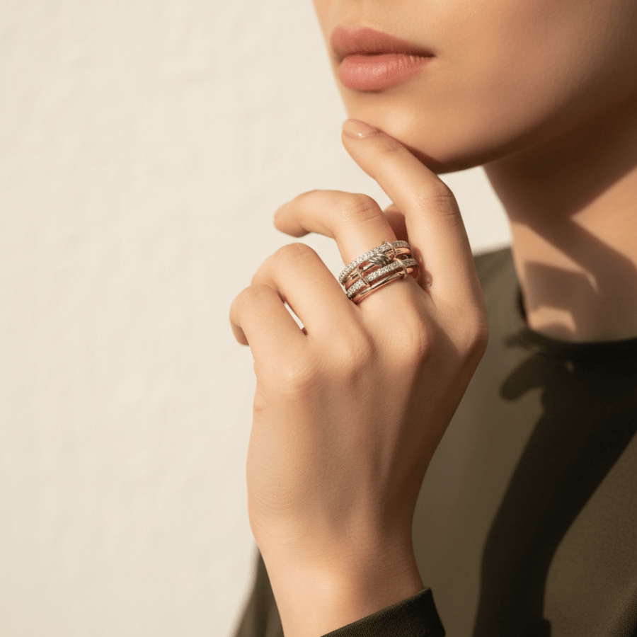 Noor Sabr Stack Ring